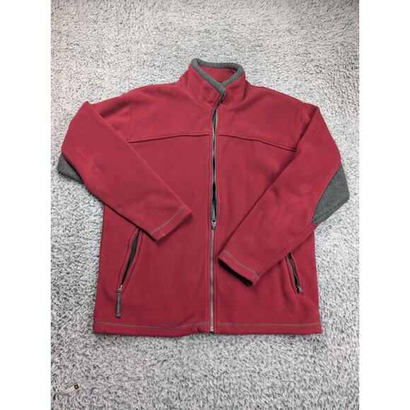 Stormtech Jacket Adult Large Red Gray Fleece Zip Up Outdoor Snow Insulated Men - Picture 1 of 6